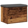 vidaXL Úložná lavica Old Wood 62x42x45 cm Konštrukčné drevo