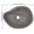 vidaXL Umývadlo, riečny kameň, oválne 37-46 cm