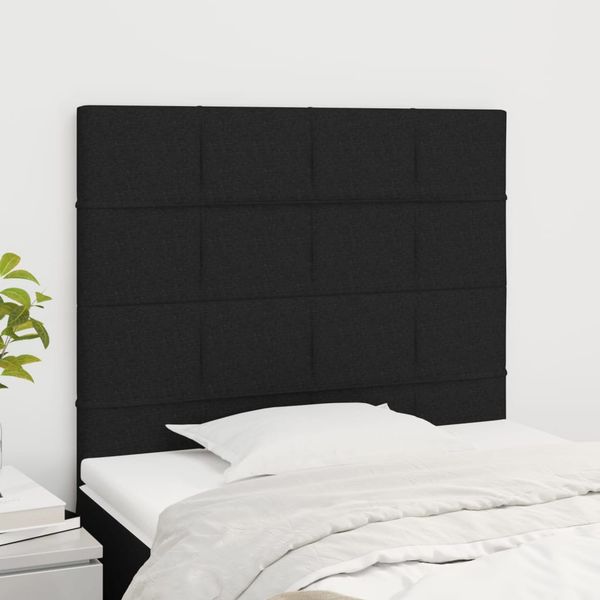 vidaXL Čelo postele čierne 100x5x118/128 cm látkové