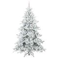 vidaXL Umelý Sklápací Vianočný Stromček Biela 240 cm PVC a oceľ
