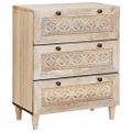 vidaXL Servírovacia skriňa 3 ks 180 x 33,5 x 75 cm mangový masív Biela