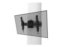 Montážna sada (montáž) - pre plochý panel - uzamykateľný - čierna - veľkosť obrazovky: 40"-75" - opora