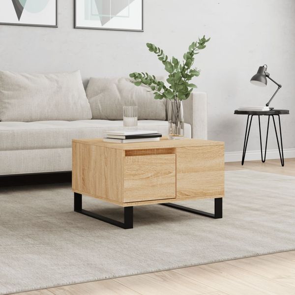 vidaXL Konferenčný stolík dub sonoma 55x55x36,5 cm spracované drevo