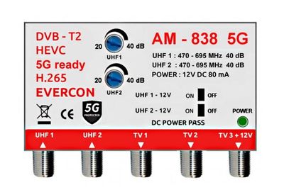 Anténny zosilňovač EVERCON AM-838 5G