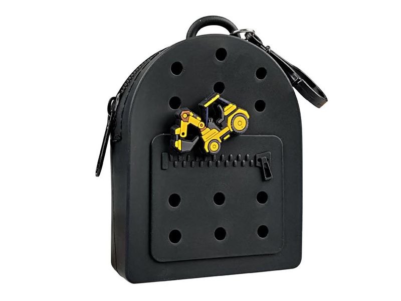 Gifty - Silikónová peňaženka čierna a ozdobný pin