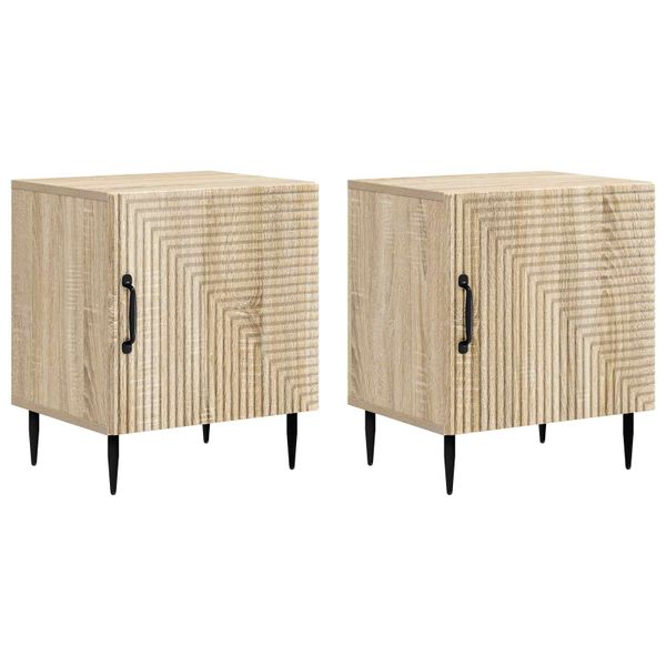 vidaXL Nočný stolík 2 pcs Dub sonoma 43 x 34,5 x 50 cm