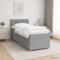 vidaXL Posteľ boxspring s matracom Svetlosivá 80 x 200 cm Látka