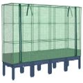 vidaXL Záhon s krytom na skleník ratanový vzhľad 160x40x140 cm