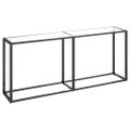 vidaXL Konzolový stolík priehľadný 180x35x75 cm tvrdené sklo
