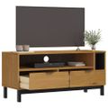vidaXL TV skrinka FLAM 110x40x50 cm masívna borovica