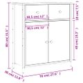 vidaXL Komoda sivá sonoma 70x30x80 cm kompozitné drevo
