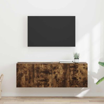 vidaXL TV nástenná skriňa Nástenný 2 pcs Dymová dub 59,5 x 31 x 40 cm