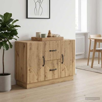 vidaXL Servírovacia skriňa Dub artisan 89 x 34,5 x 57 cm