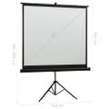 vidaXL Projekčné plátno so stojanom 60" 1:1