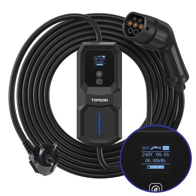 TOPDON PulseQ AC Portable - 3,7 kW/konektor IEC62196-2 Typ/LCD displej/IP65/5m