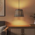 vidaXL Tienidlo na stropnú lampu hnedé Ø30x20 cm prútené
