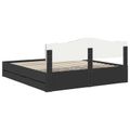 vidaXL Rám postele so zásuvkou Čierna 180 x 200 cm Inžinierske drevo