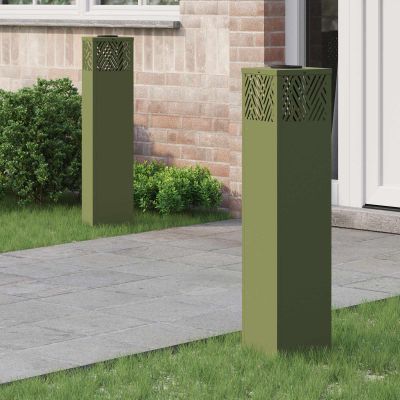 vidaXL Solárne LED svetlo na chodník 2 pcs Olivová zelená