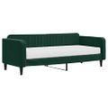 vidaXL Denná posteľ s matracom tmavozelená 90x200 cm zamat