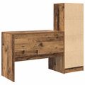vidaXL Stôl Staré drevo 145.5 x 50 x 127 cm 2 ks