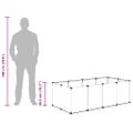vidaXL Klietka pre malé zvieratá čierna 144x74x46,5 cm PP a oceľ
