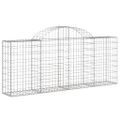 vidaXL Oblúkové gabionové koše 40ks 200x30x80/100cm pozinkované železo