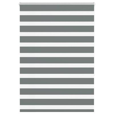 vidaXL Zebra roleta tmavošedá 110x150 cm šírka látky 105,9cm polyester