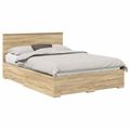 vidaXL Rám postele Sonoma dub 140 x 190 cm Kompozitné drevo