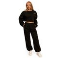Dámska mikina Cropped Bliss Black - BeastPink, veľkosť L, veľkosť oblečenia L