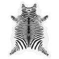 vidaXL Koberec čiernobiely 120x170 cm zebra umývateľný