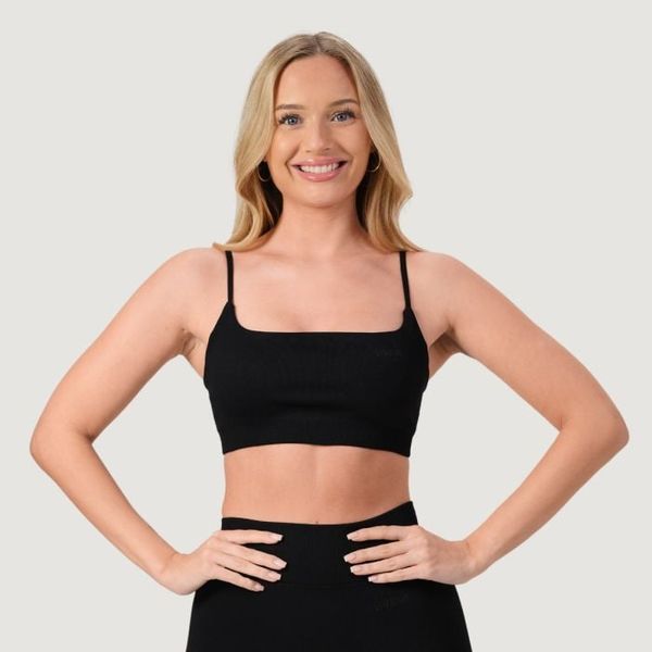 Bezšvová športová podprsenka NEO Black - GymBeam, veľkosť M