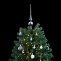 vidaXL Umelý výklopný vianočný stromček 300 LED a sada gúľ 180 cm