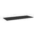 vidaXL Prídavné police 4 ks, lesklé čierne 100x40x1,5 cm, drevotrieska