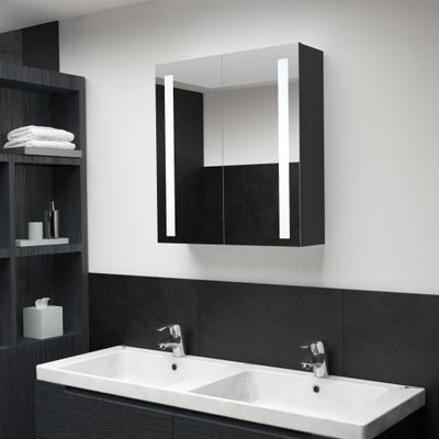 vidaXL LED kúpeľňová zrkadlová skrinka 62x14x60 cm
