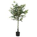 vidaXL Umelý fikusový strom 480 listov 130 cm zelený