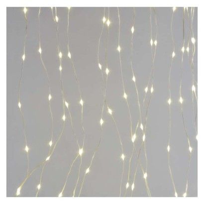 LED vianočný nano reťazec – záclona, 2,9x2 m, vonkajší aj vnútorný, teplá biela, programy