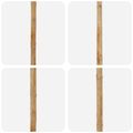 vidaXL Záhradný slnečník Ø 150 x 210 cm Bambus Okrúhly Krémovo biela