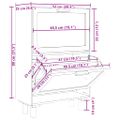 vidaXL Botník hnedý 52x25x80 cm spracované drevo a prírodný ratan