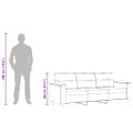 vidaXL 3-miestna pohovka bledosivá 180 cm mikrovlákno