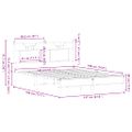 vidaXL Posteľný rám bez matraca dub sonoma 140x190 cm kompozitné drevo