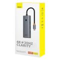 Rozbočovač 5 v 1 Baseus série UltraJoy USB-C na HDMI4K@30Hz+3xUSB 3.0+1xPD (sivý)