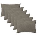 vidaXL Poťah na podložku 6 pcs HEERLEN Svetlosivá 30 x 50 cm Zamat