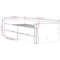 vidaXL Rám postele so zásuvkami hnedý dub 90x200 cm