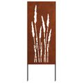 vidaXL Záhradná clona na súkromie Kvetinový Hrdzavý 50 x 140 cm