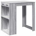 vidaXL Barový stôl sivý sonoma 102x70x103,5 cm kompozitné drevo