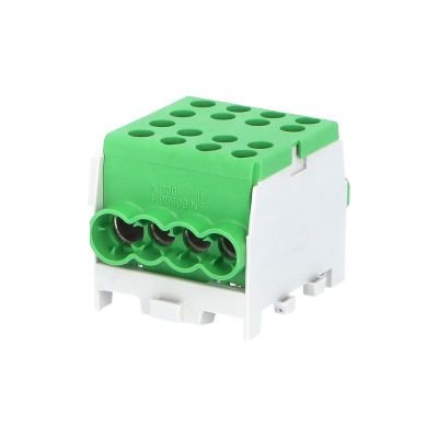 Svorkovnica rozbočovacia HLAK 35-1/6 M2 GN, 125A, 1pól., AL/CU, IP20, zelená, na DIN/2080185