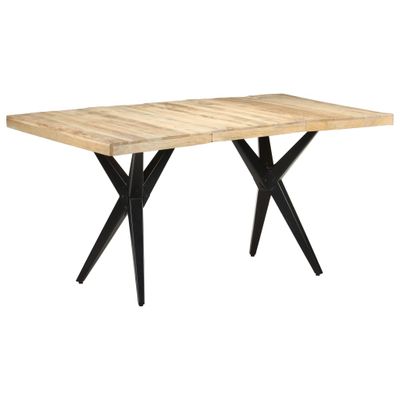 vidaXL Jedálenský stôl 160x80x76 cm surové mangovníkové drevo