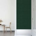 vidaXL Nástenné panely 12 ks tmavozelené 30x30 cm látkové 1,08 m²