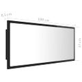 vidaXL LED kúpeľňové zrkadlo lesklé čierne 100x8,5x37 cm akryl
