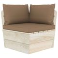 vidaXL 6-dielna záhradná súprava z paliet+podložky, smrekové drevo
